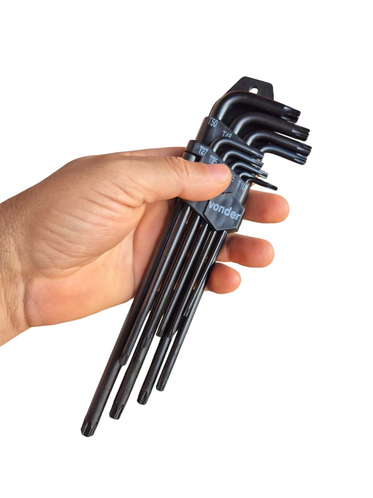 Jogo de Chaves Hexalobular Longas T10 a 50 com 9 pç Vonder