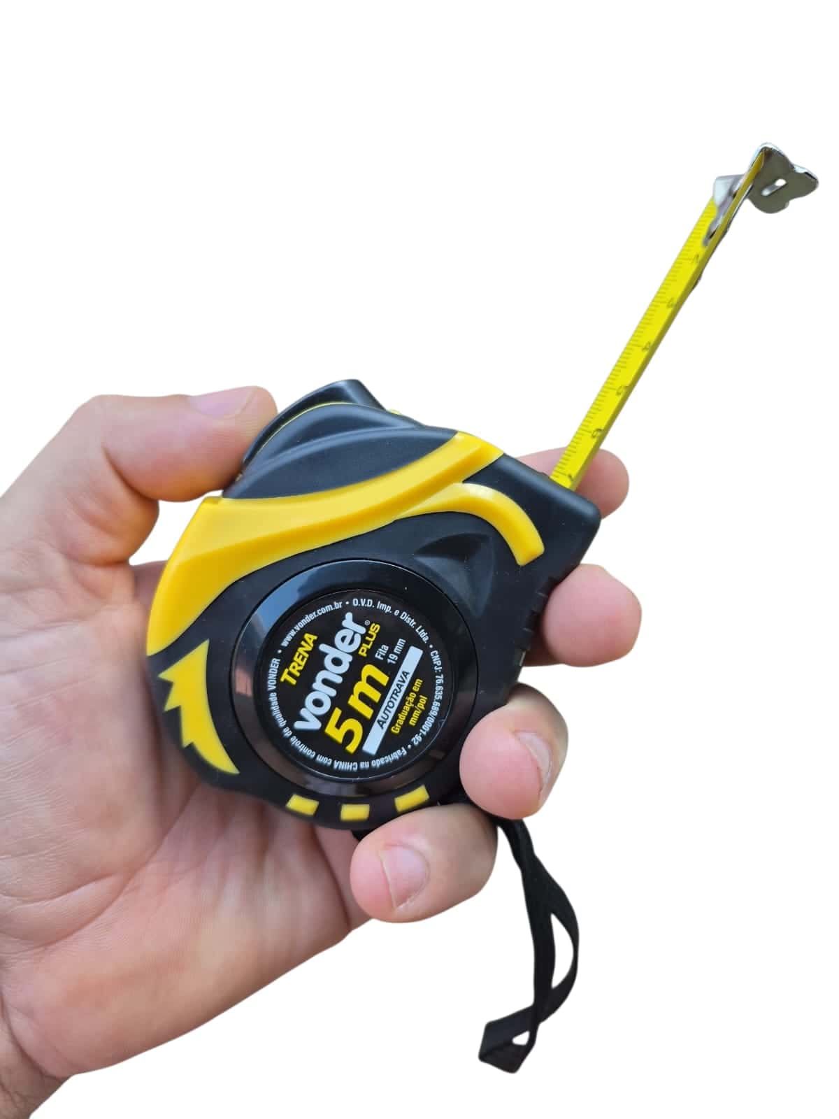 Trena Fita de Aço 5mx19mm Emborrachada Autotrava Vonder Plus