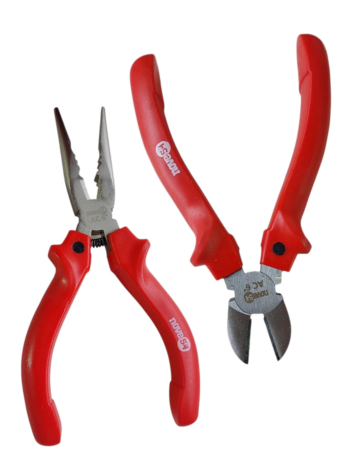 kit Alicate Corte 6 + Alicate Eletricista 6 Aço Niquelado