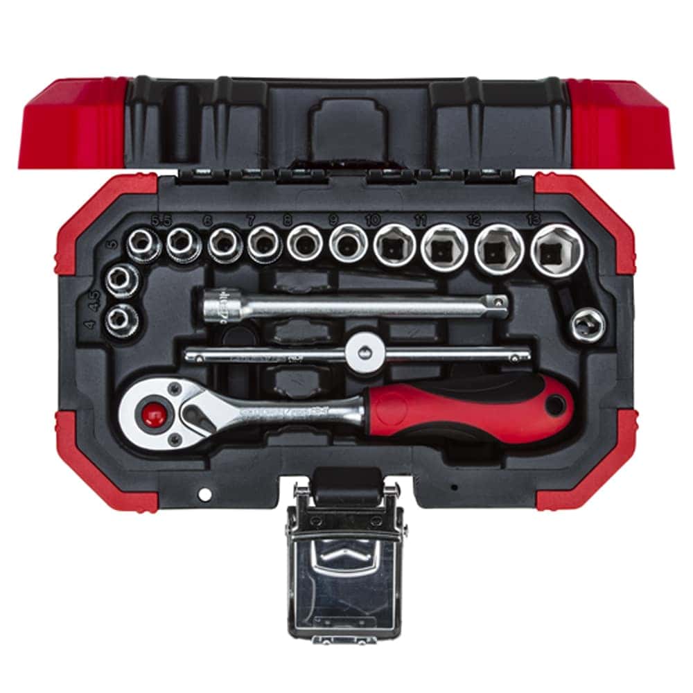 Jogo Soquetes Sextavado 1/4 4 a 13mm 16 Pç Gedore R49003016
