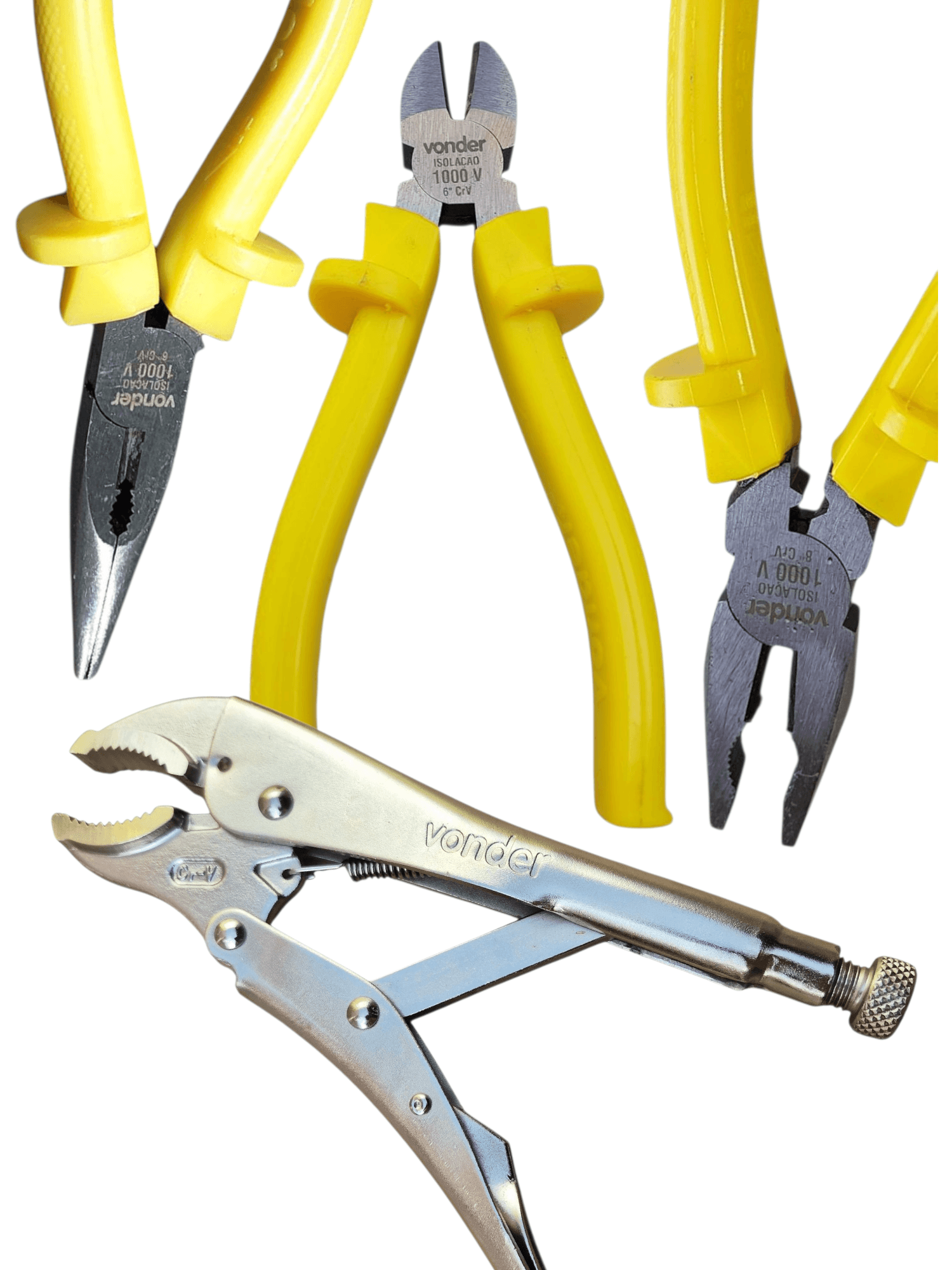kit Alicate Vonder - Pressão 10 Universal 8 Corte 6 Bico 6
